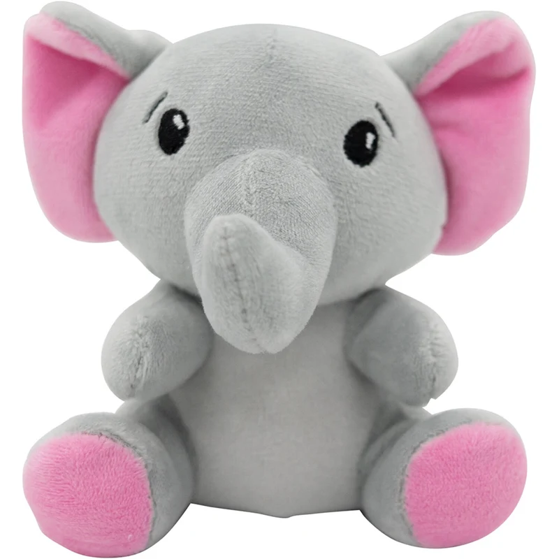2-in-1 Plüschtier-Ballongewicht 90g Elefant m. rosa Ohren