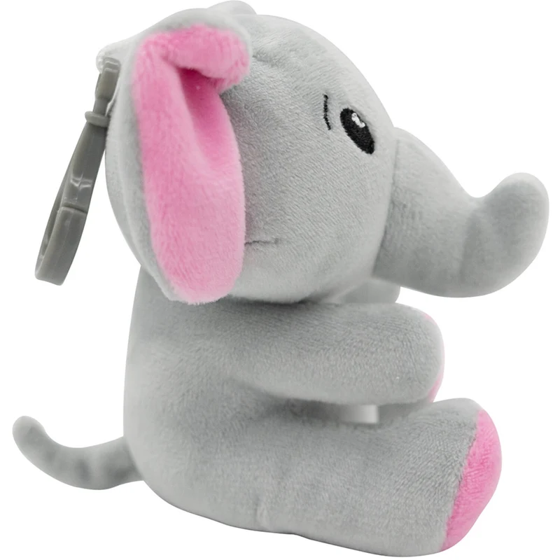 2-in-1 Plüschtier-Ballongewicht 90g Elefant m. rosa Ohren