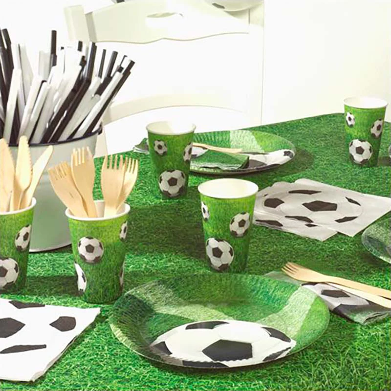 Tischdecke Papier Fussball Rasen 5x1,2m