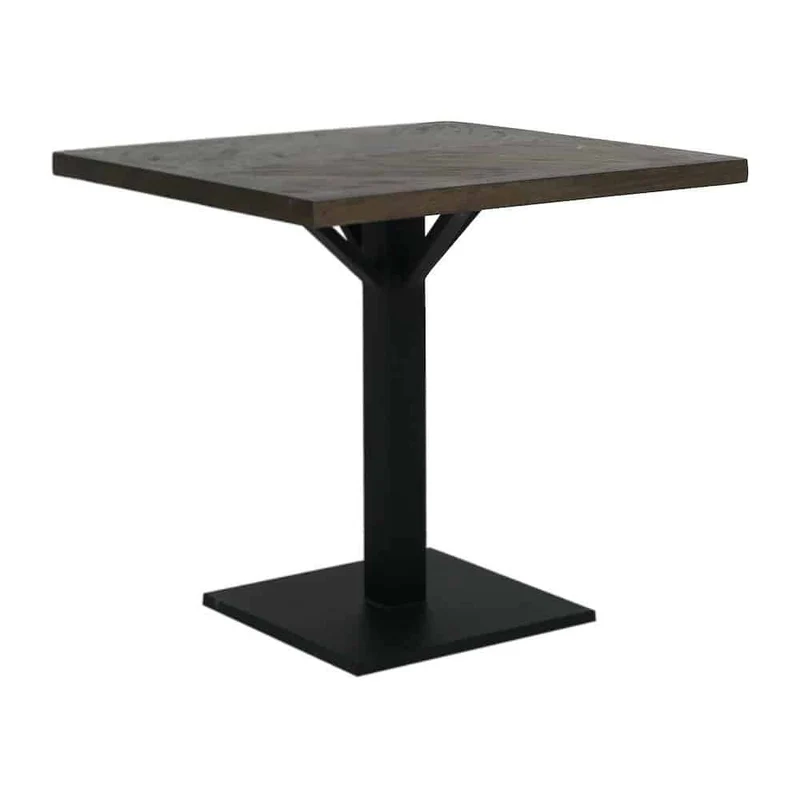 Esstisch CHISA Holz braun-schwarz 80x80x78 cm
