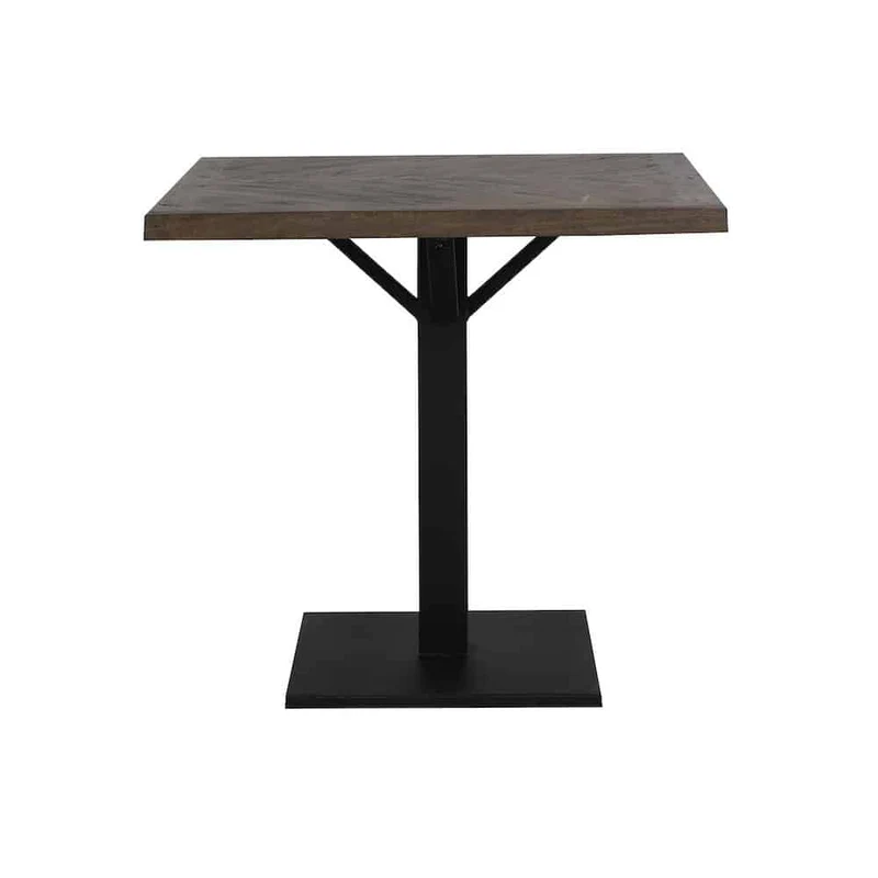 Esstisch CHISA Holz braun-schwarz 80x80x78 cm