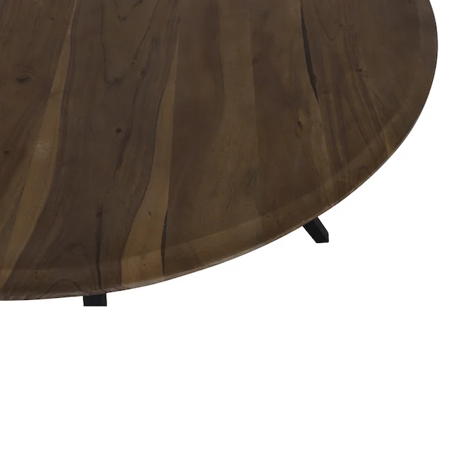 Esstisch MIMOSO Akazien Holz - schwarz Ø120x78 cm