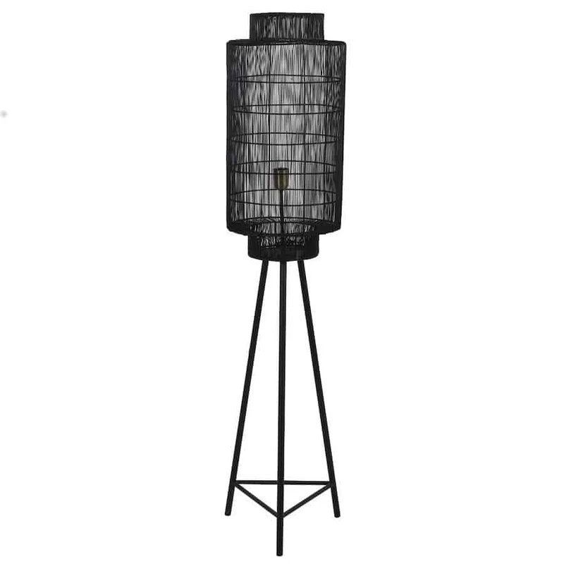 Stehlampe GRUARO matt schwarz-antik bronze Ø32x150 cm