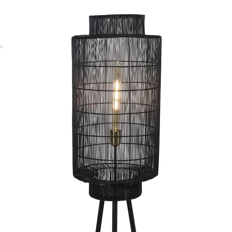 Stehlampe GRUARO matt schwarz-antik bronze Ø32x150 cm