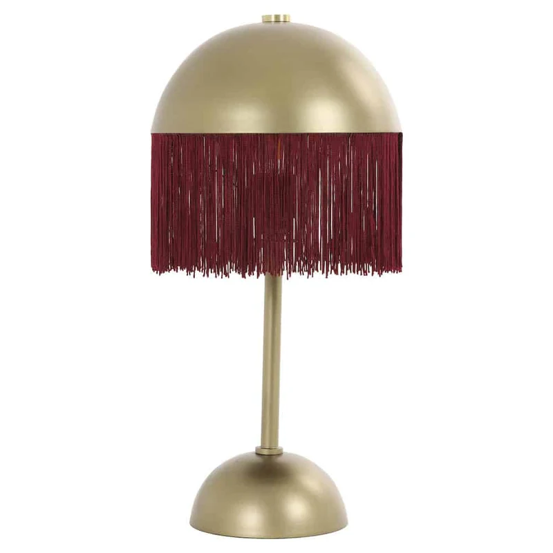 Tischlampe OIVA Bronze burgund rot Ø31x52 cm