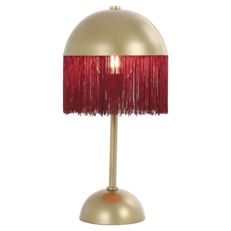 Tischlampe OIVA Bronze burgund rot Ø31x52 cm