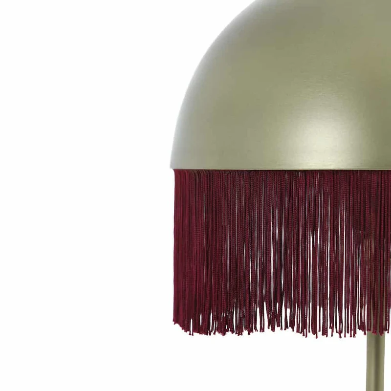 Tischlampe OIVA Bronze burgund rot Ø31x52 cm