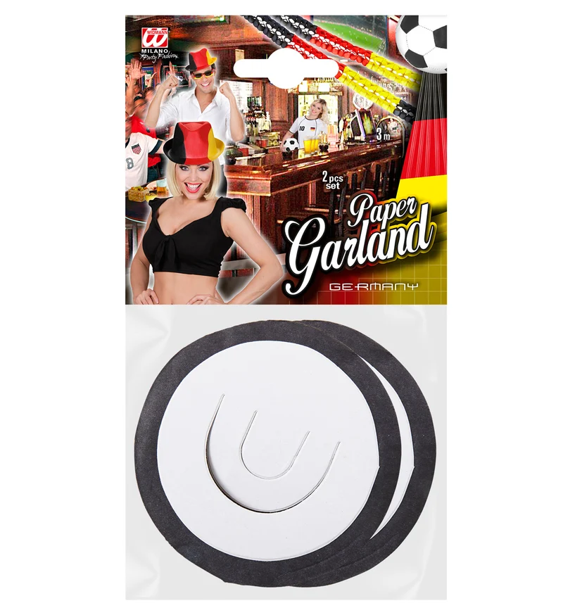 Deutschland Girlande 3 m - Ø 8 cm | 2er Set