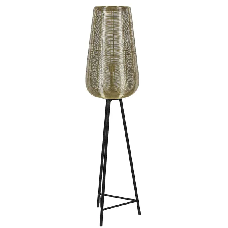 Stehleuchte ADETA Gold+matt schwarz Ø37x147 cm