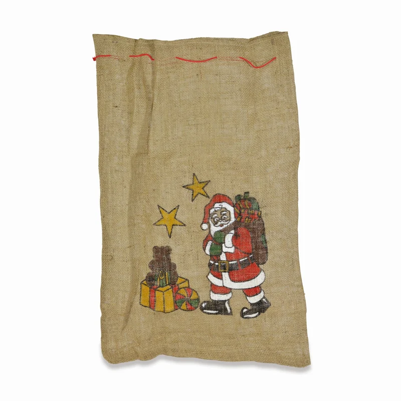 Riffelmacher Nikolaus Jutesack 80 x 50 cm "Weihnachtsmann" 19411 | Natur