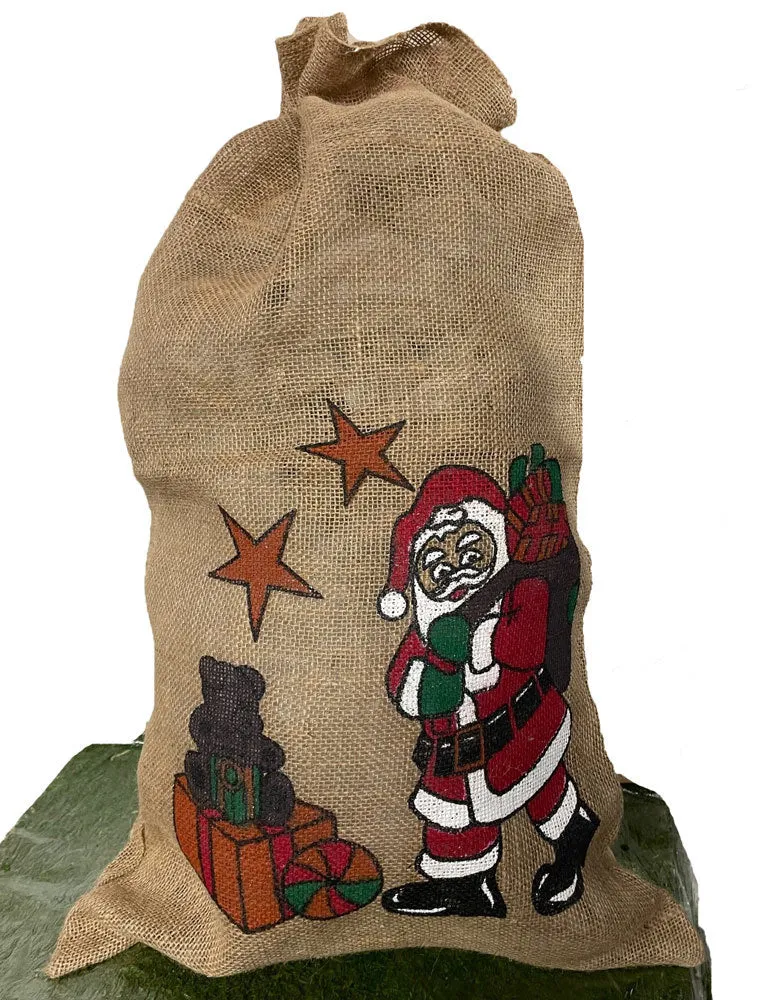 Riffelmacher Nikolaus Jutesack 80 x 50 cm "Weihnachtsmann" 19411 | Natur