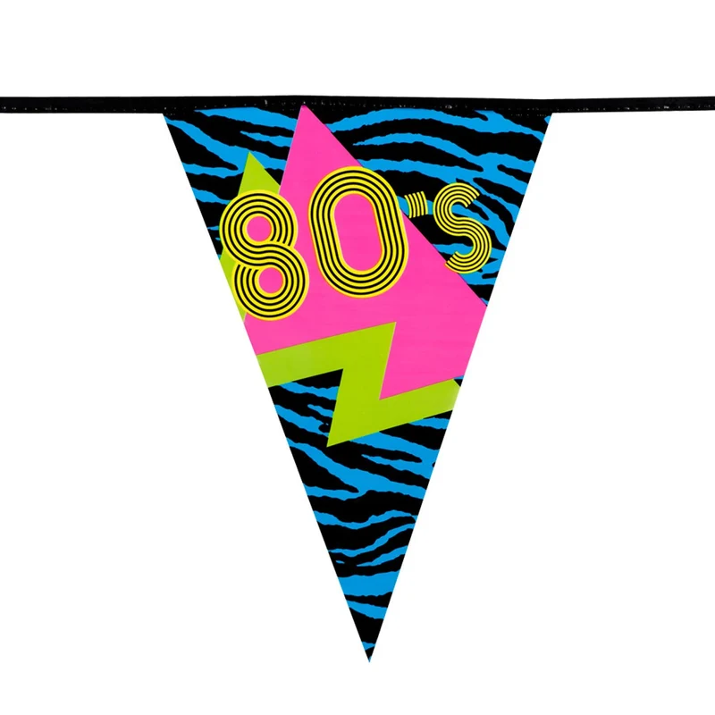 Wimpelkette 80´s PE | 36x25cm, 6m