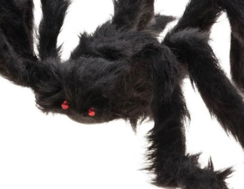 Halloween Dekoration "Haarige Spinne" - 50 cm | Schwarz