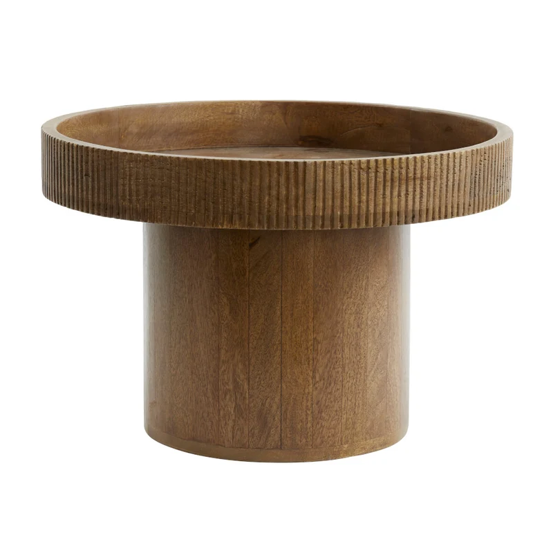 Beistelltisch KALOMO Ø50x35cm Holz dunkelbraun