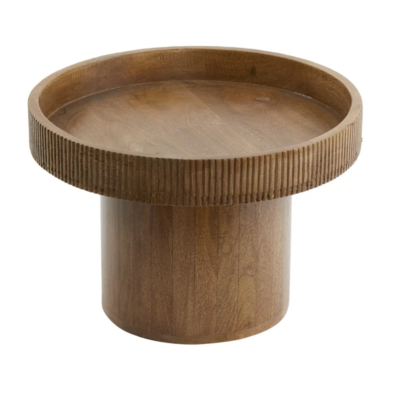 Beistelltisch KALOMO Ø50x35cm Holz dunkelbraun
