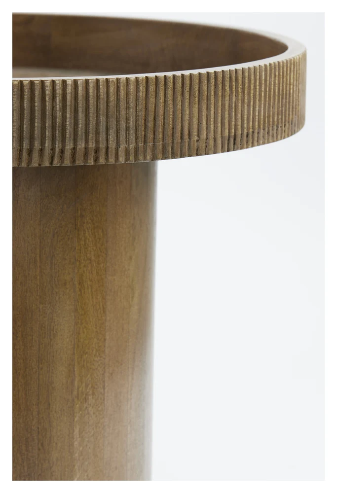 Beistelltisch KALOMO Ø60x44cm Holz dunkelbraun