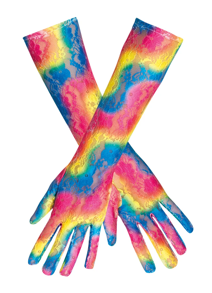 Spitzen Handschuhe Lang - Rainbow