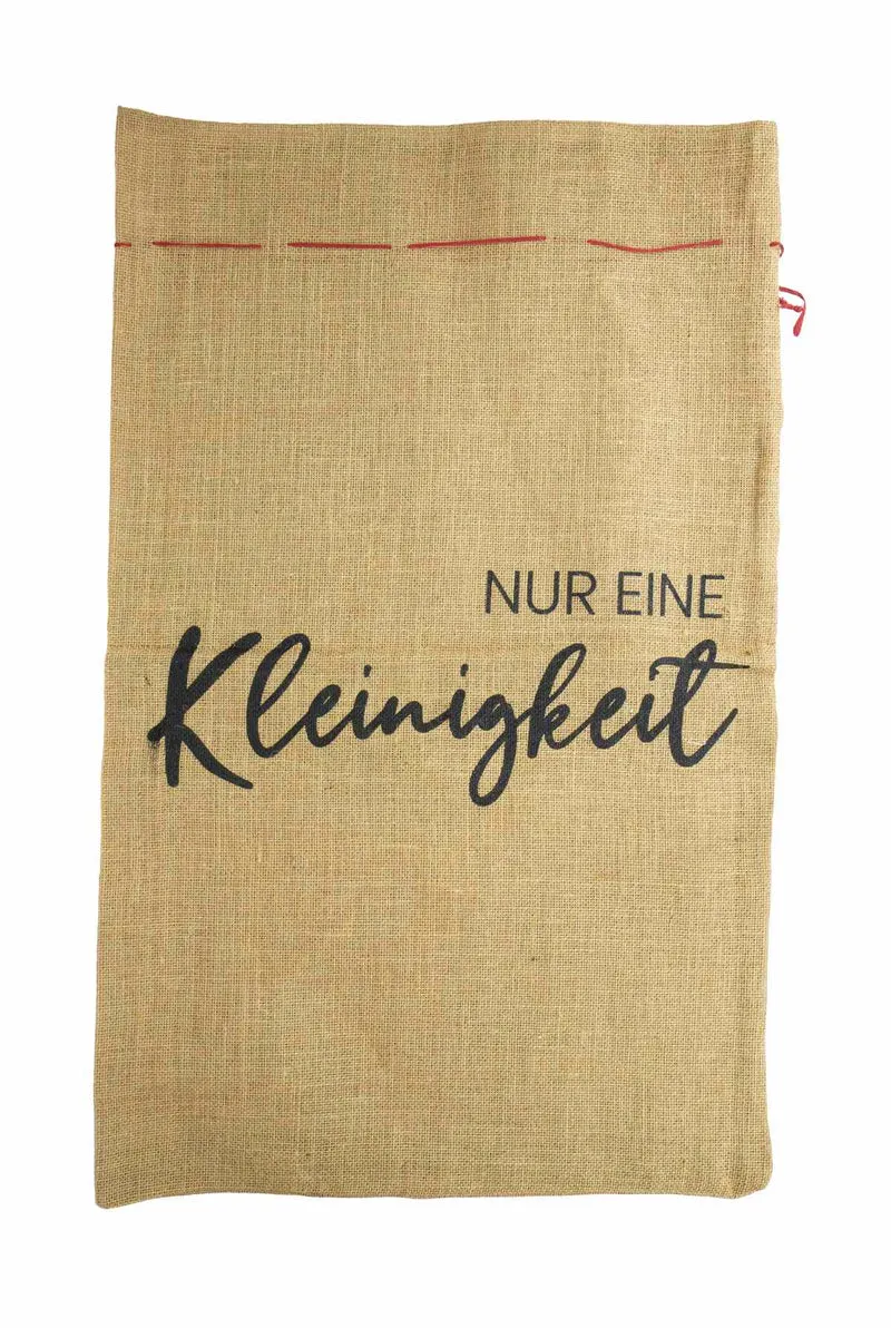 Jutesack "Nur eine Kleinigkeit" | 50x80 cm | natur | Weihnachten 12336