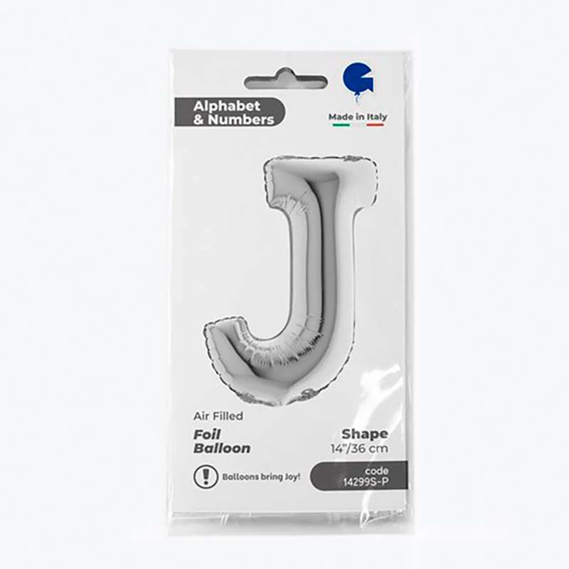 14"/Ø36cm Buchstabe silber | J