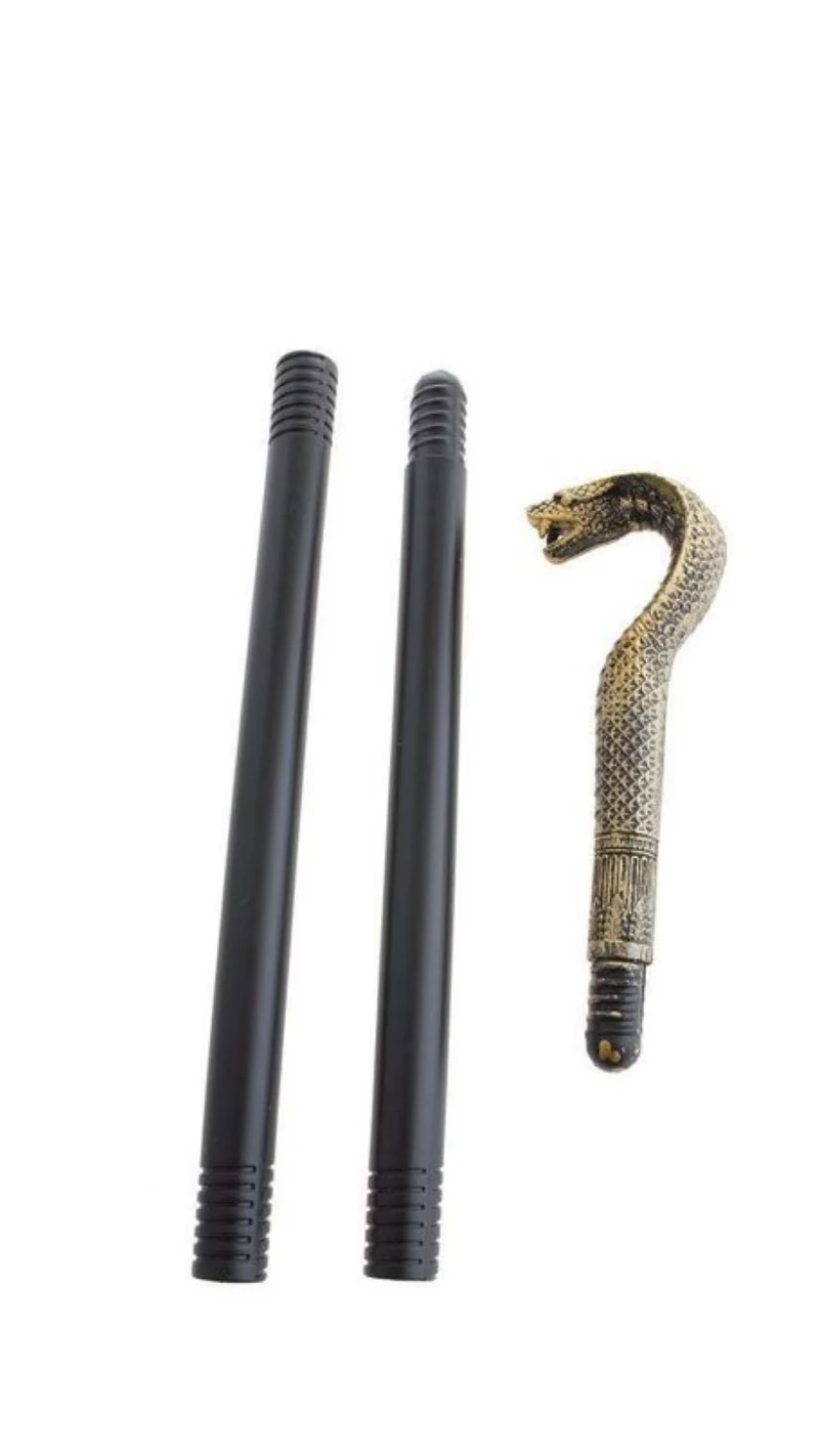 Gehstock aus Kunststoff | Schlangenkopf Pharonenstab - 82 cm