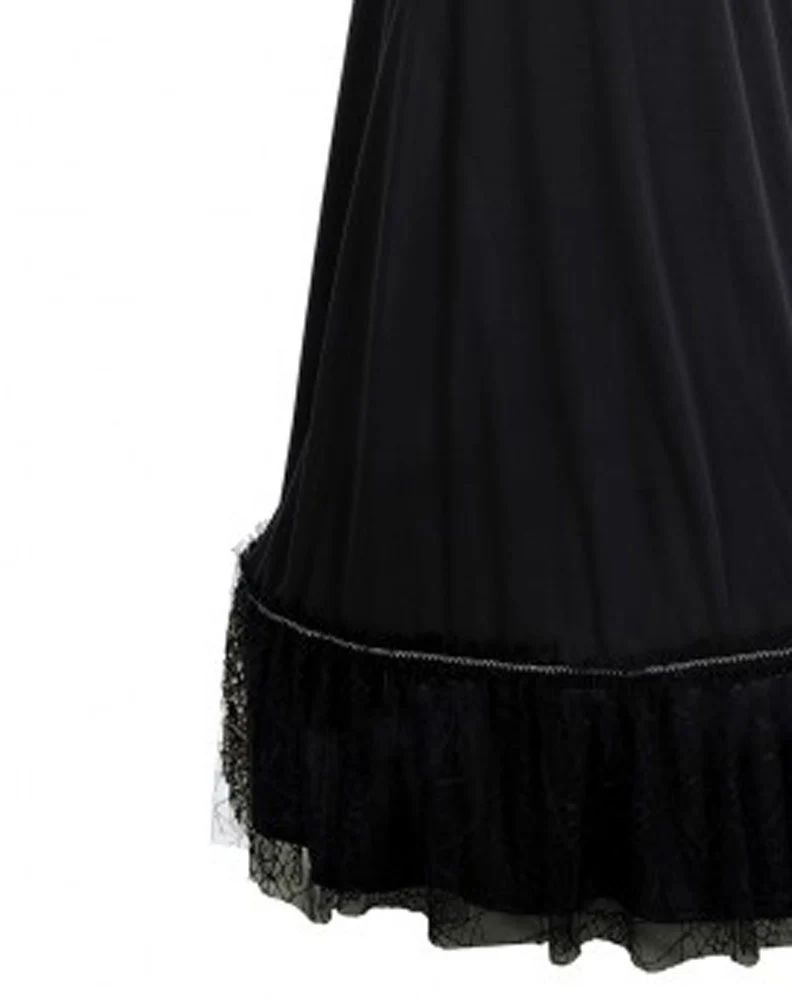Hexen Damenkostüm "Orelie" - Langes Kleid und Hexenhut | Schwarz Silber