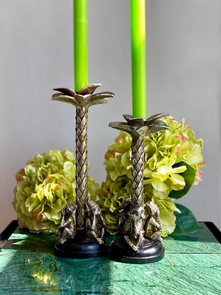 Kerzenständer GOTHAM Palme altsilber Ø12x24cm