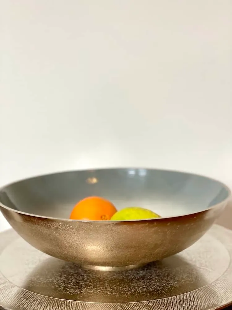 Dekoschale FADE silber-grau Ø39x11cm