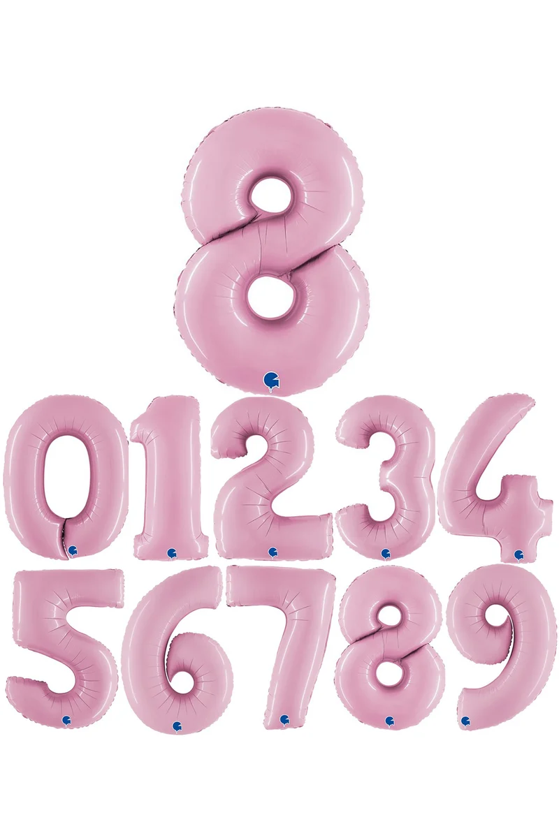 Riesenzahl Folienballon 26"/66cm | Pastel Pink