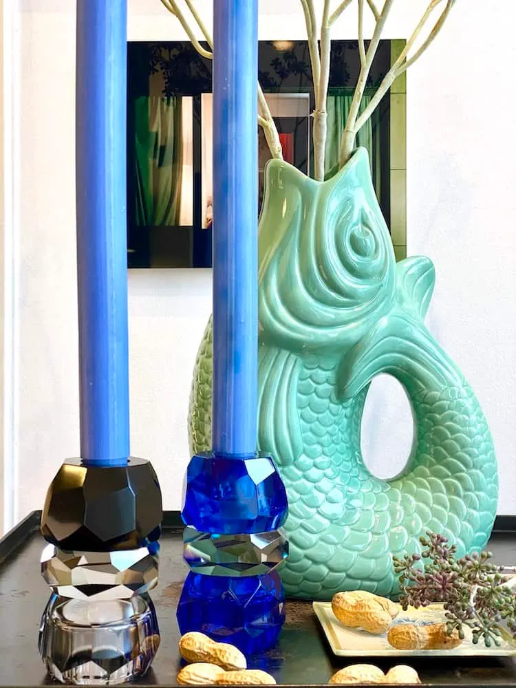 Vase MONSIEUR CARAFON Fisch, mint- 21x12x31cm 2,7l