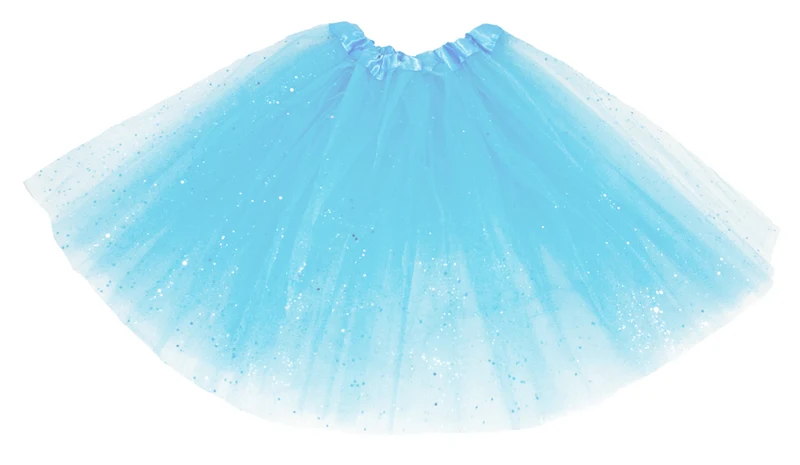 Glitzer Petticoat 40 cm - Hellblau