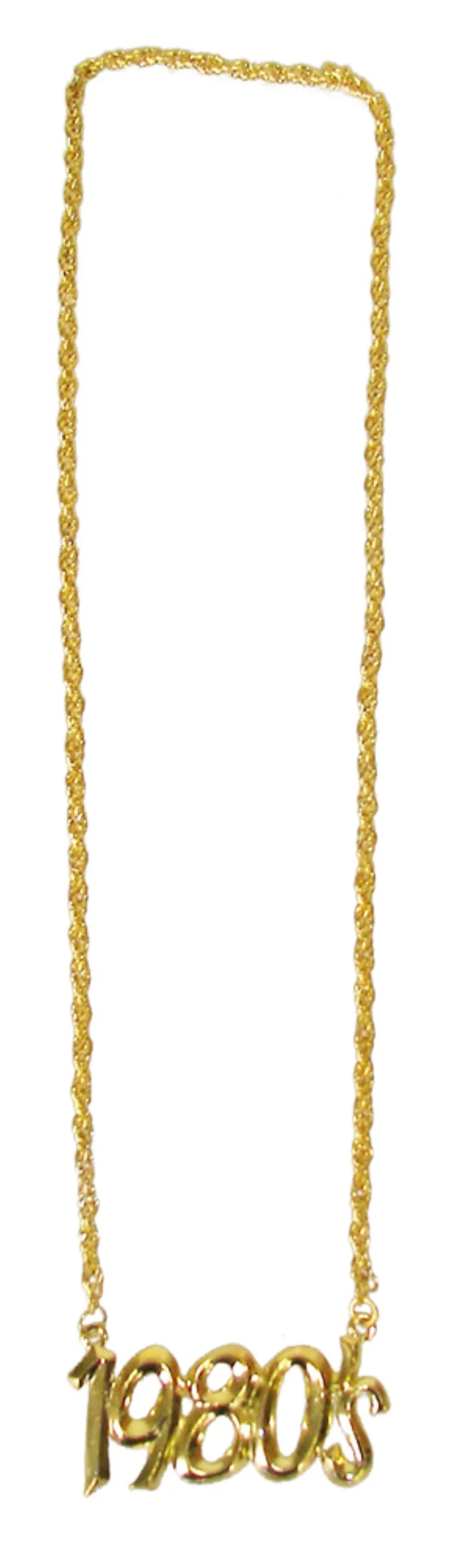 Goldene Halskette mit Jahreszahl 1980