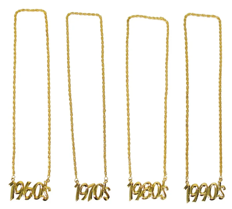 Goldene Halskette mit Jahreszahl 1980