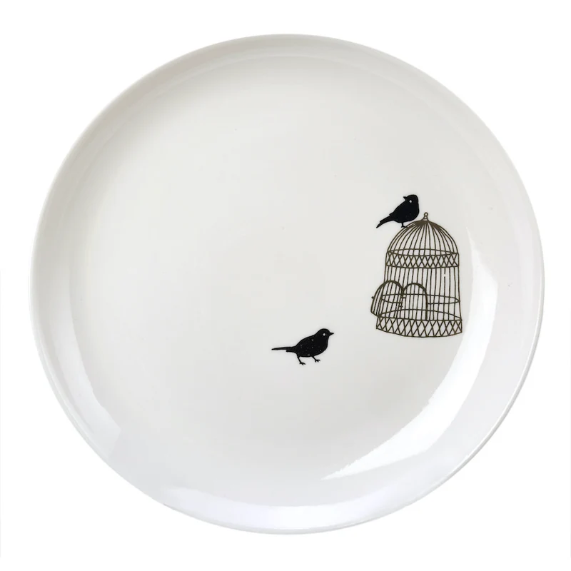 Dessertteller 'FREEDOM BIRDS' 4er-Set aus Porzellan