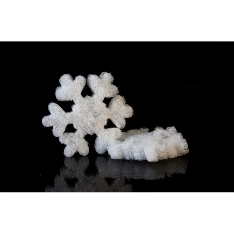 Schneeflocke Schneewatte 4er Set | Weiß | 11x2 cm | Tischdeko Weihnachten | 68310
