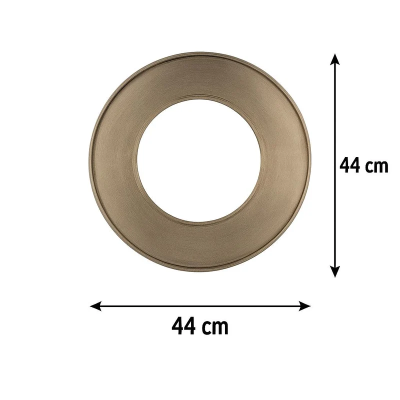 Riffelmacher Deko Tablett Ring Holz gold 44*44*2,6 cm - 13780