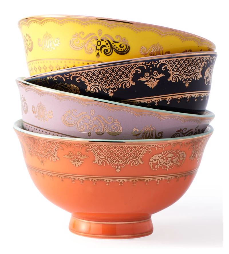 Bowls GRANDPA 4er-Set Porzellan mehrfarbig