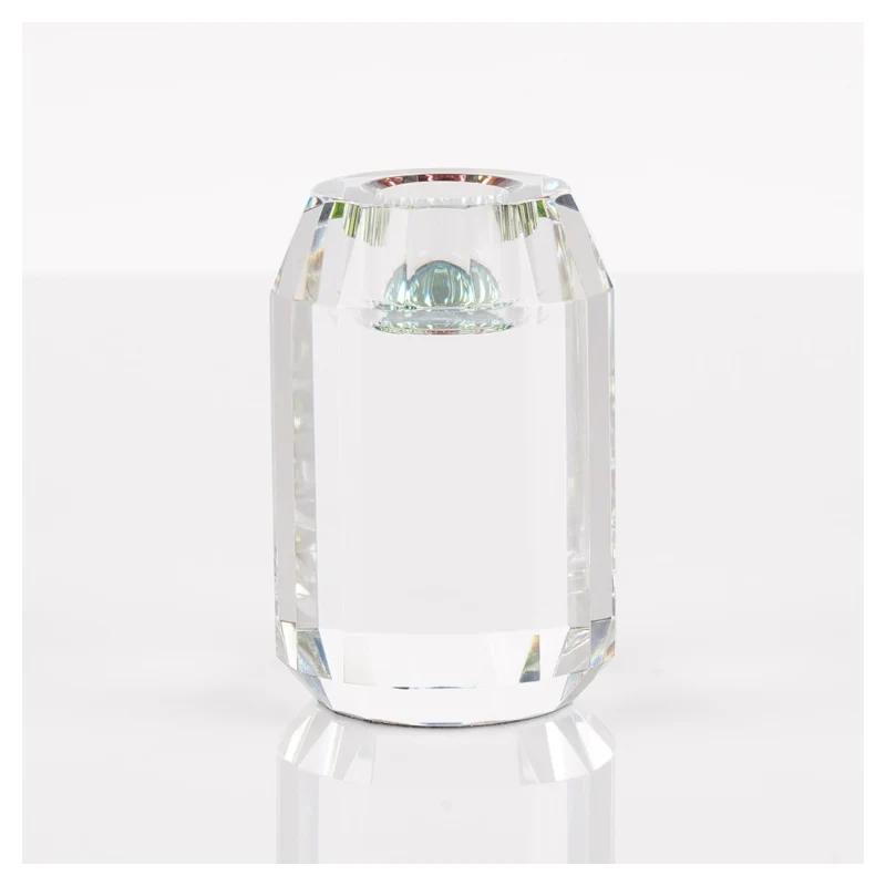Kristallglas-Kerzenhalter DIOPTRICS transparent, regenbogen H9cm