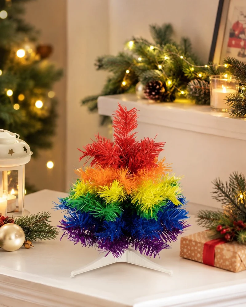 Riffelmacher Künstlicher Weihnachtsbaum "Rainbow" 30,5×30 cm 13066 | Bunt