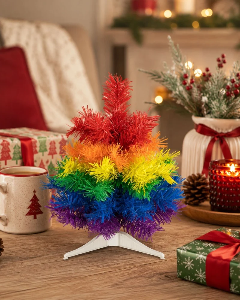 Riffelmacher Künstlicher Weihnachtsbaum "Rainbow" 30,5×30 cm 13066 | Bunt