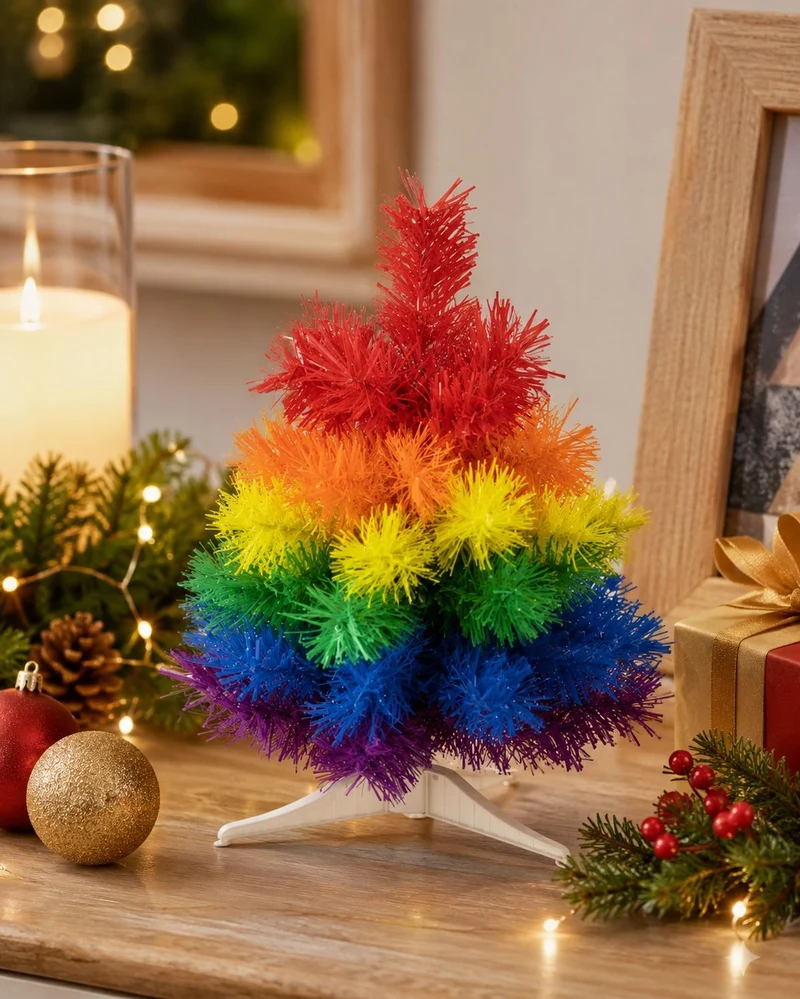 Riffelmacher Künstlicher Weihnachtsbaum "Rainbow" 30,5×30 cm 13066 | Bunt