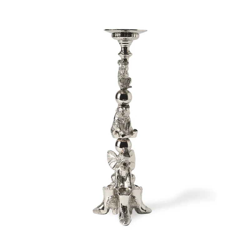 Kerzenständer ANIMAL silber H56 cm