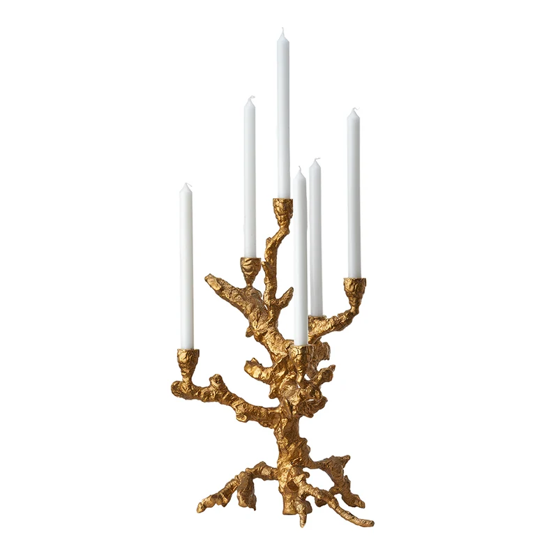 Kerzenständer APPLE TREE gold