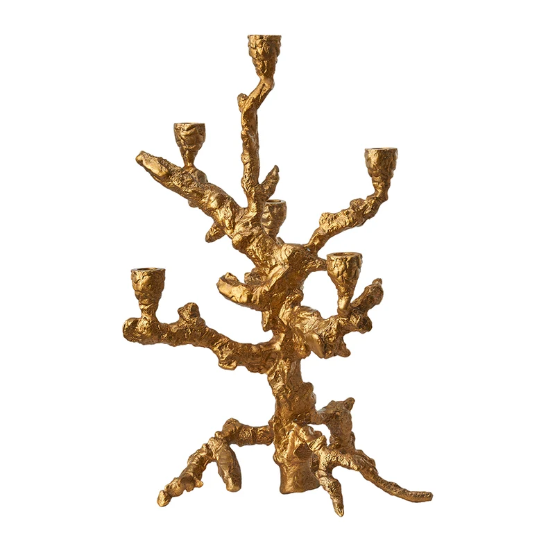 Kerzenständer APPLE TREE gold