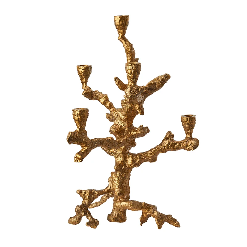 Kerzenständer APPLE TREE gold