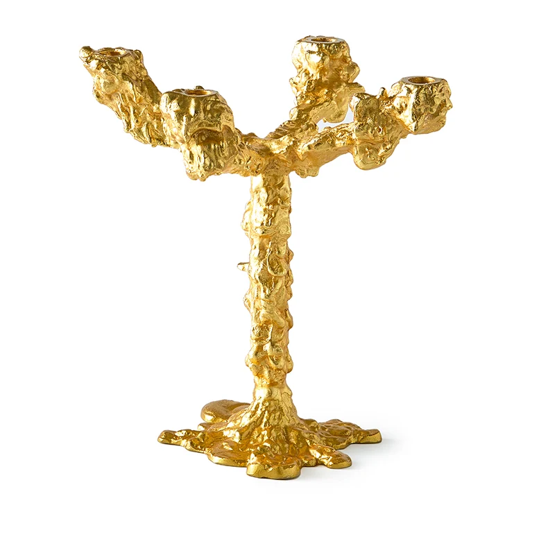 Kerzenständer DRIP 4-armig gold