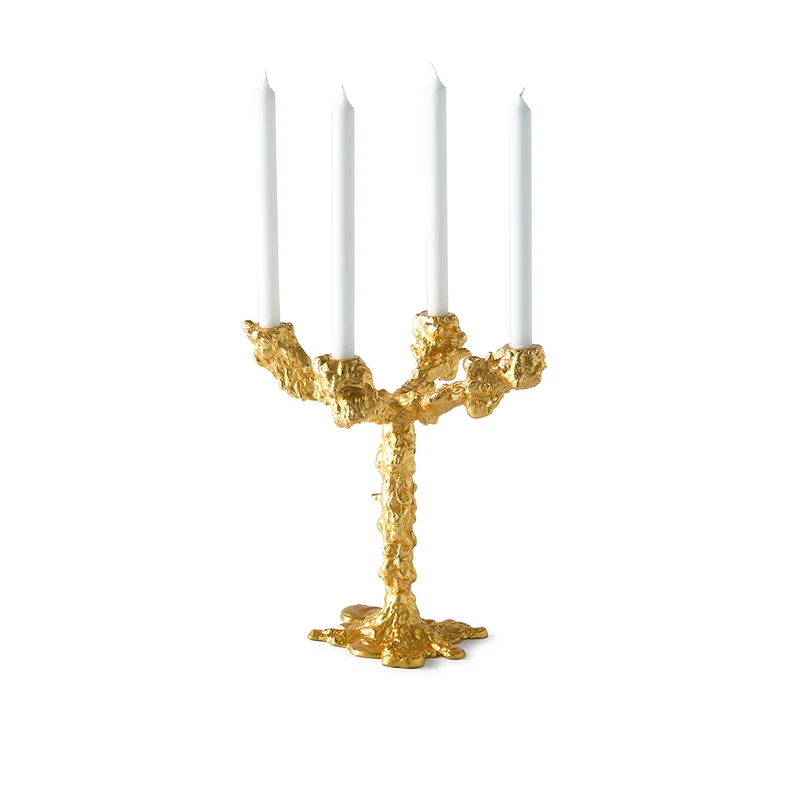 Kerzenständer DRIP 4-armig gold