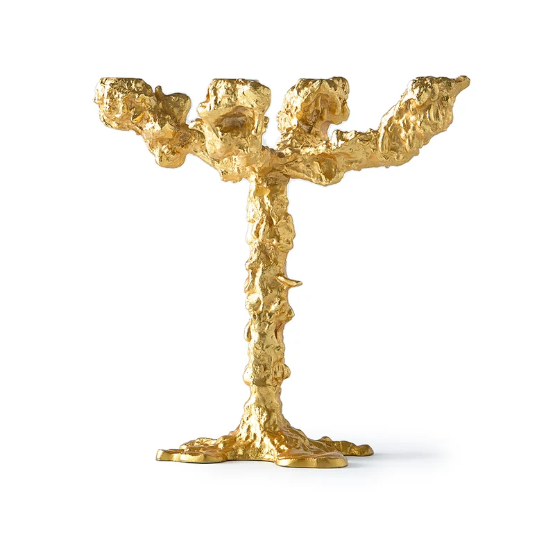 Kerzenständer DRIP 4-armig gold