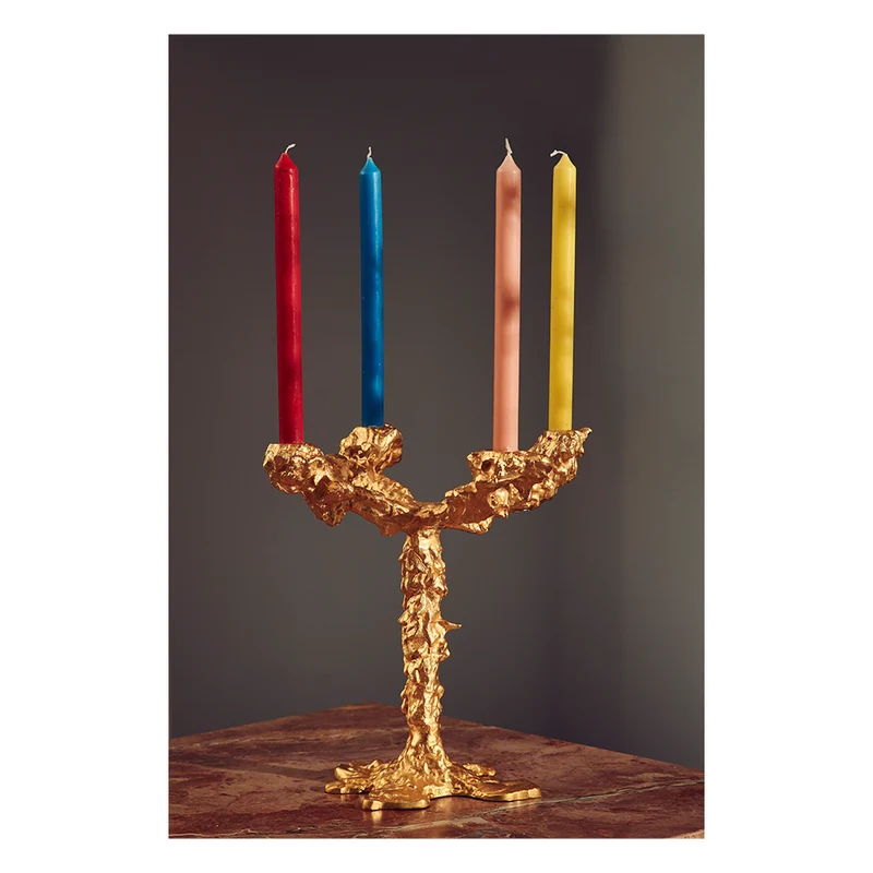 Kerzenständer DRIP 4-armig gold