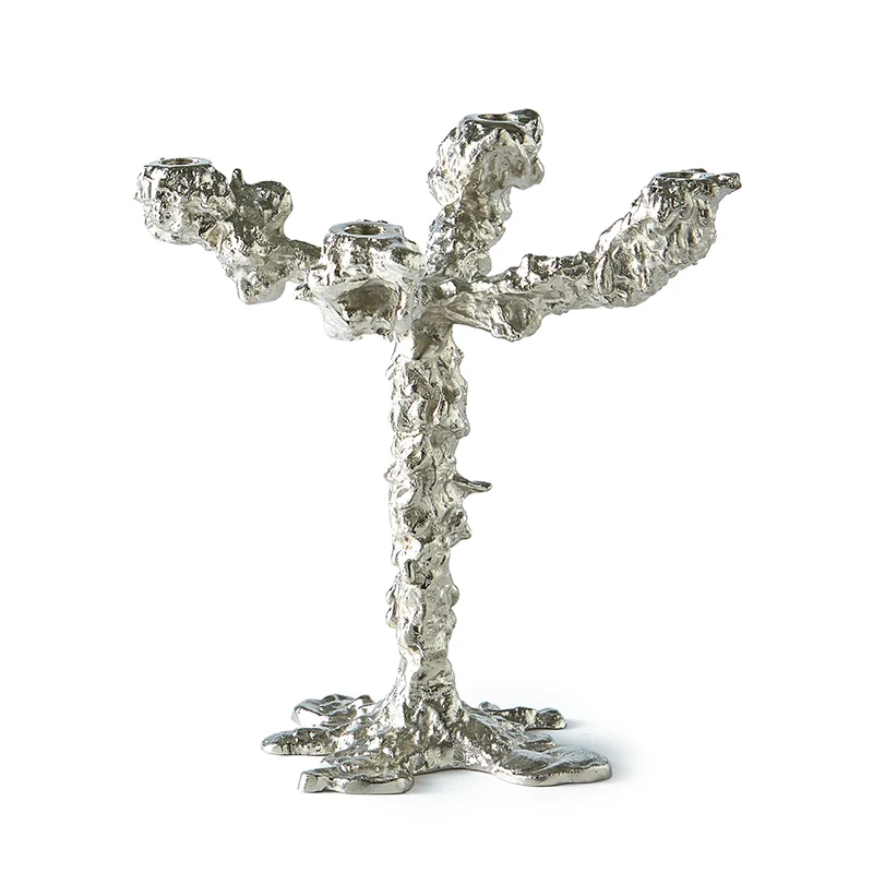 Kerzenständer DRIP 4-armig silber