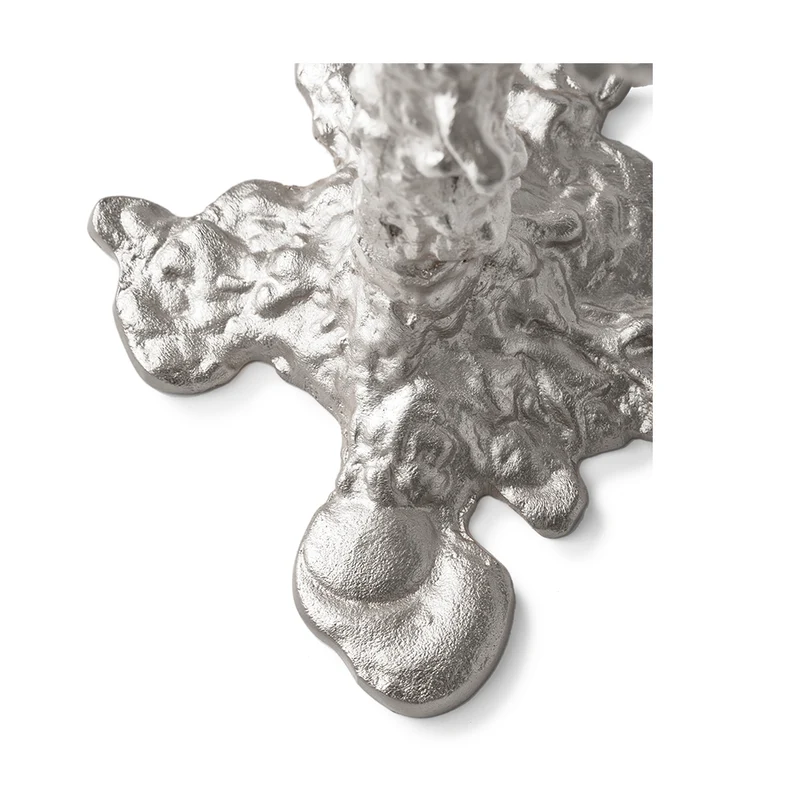 Kerzenständer DRIP 4-armig silber